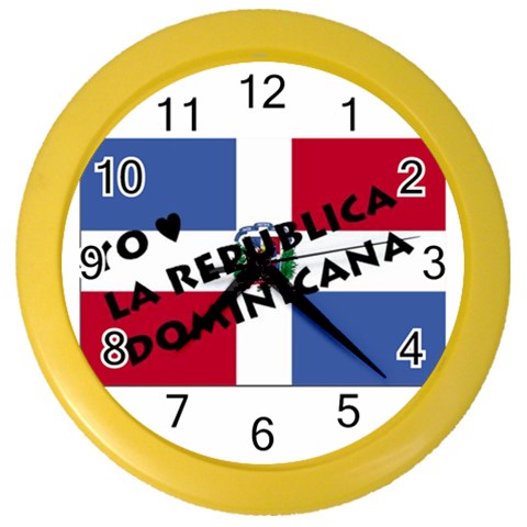 Republica Dominicana Color Wall Clock from ArtsNow.com Front