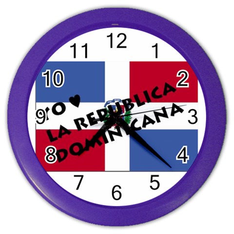 Republica Dominicana Color Wall Clock from ArtsNow.com Front