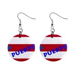 Puerto Rico 1  Button Earrings