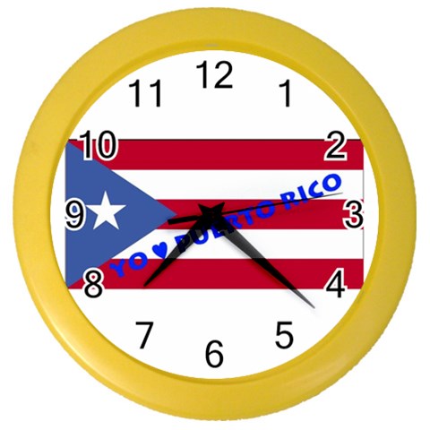 Puerto Rico Color Wall Clock from ArtsNow.com Front