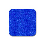 Blue Hue Custom Rubber Square Coaster (4 pack)