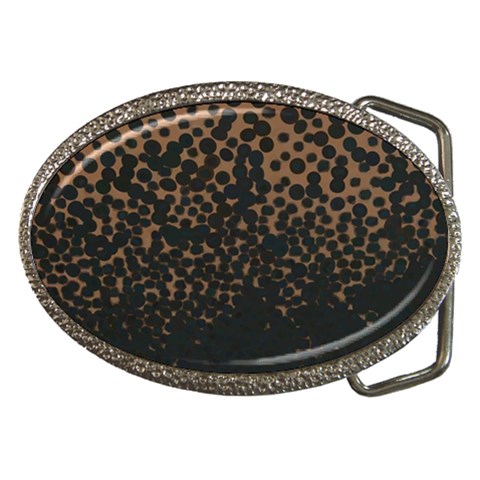 Brown Leopard Custom Belt Buckle from ArtsNow.com Front