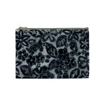 Gray Paisley Custom Cosmetic Bag (Medium)