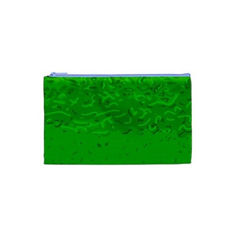 Green Custom Cosmetic Bag (Small) from ArtsNow.com Front