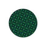 Green Mirage Custom Rubber Round Coaster (4 pack)