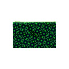 Green Mirage Custom Cosmetic Bag (Small) from ArtsNow.com Front