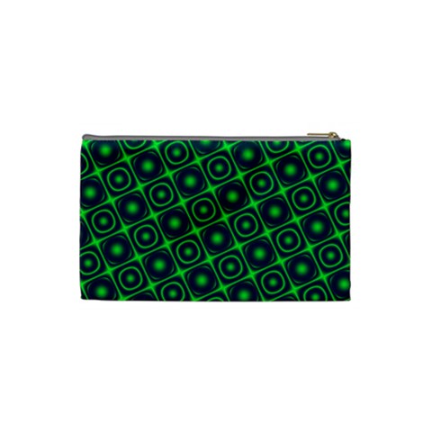 Green Mirage Custom Cosmetic Bag (Small) from ArtsNow.com Back