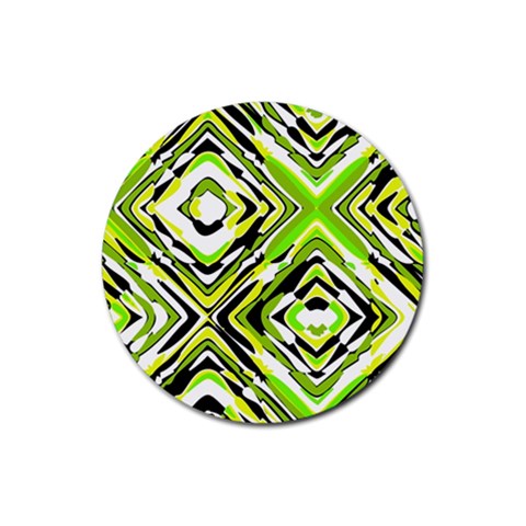 Green Maze Custom Rubber Round Coaster (4 pack) from ArtsNow.com Front