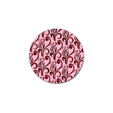 Pink Curl Custom Golf Ball Marker from ArtsNow.com Front
