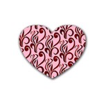 Pink Curl Custom Heart Coaster (4 pack)