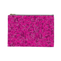 Hot Pink Custom Cosmetic Bag (Large) from ArtsNow.com Front