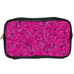 Hot Pink Custom Toiletries Bag (Two Sides) from ArtsNow.com Back