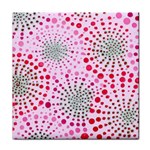 Pink Fireworks Custom Tile Coaster