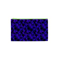 Purple Floral Custom Cosmetic Bag (Small) from ArtsNow.com Front