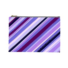 Purple Candy Cane Custom Cosmetic Bag (Large) from ArtsNow.com Front