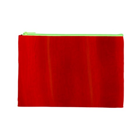 Red Streak Custom Cosmetic Bag (Large) from ArtsNow.com Front
