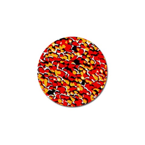 Red Pebbles Custom Golf Ball Marker from ArtsNow.com Front
