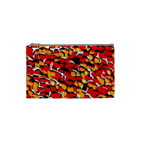 Red Pebbles Custom Cosmetic Bag (Small) from ArtsNow.com Front