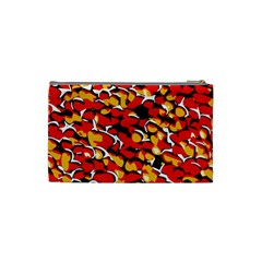Red Pebbles Custom Cosmetic Bag (Small) from ArtsNow.com Back