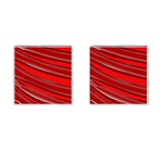 Red Stripe Custom Cufflinks (Square)