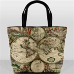 world-map1689 Bucket Bag