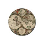 world-map1689 Rubber Round Coaster (4 pack)