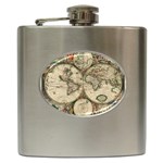 world-map1689 Hip Flask (6 oz)