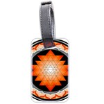 Orange_Sri_Yantra Luggage Tag (two sides)