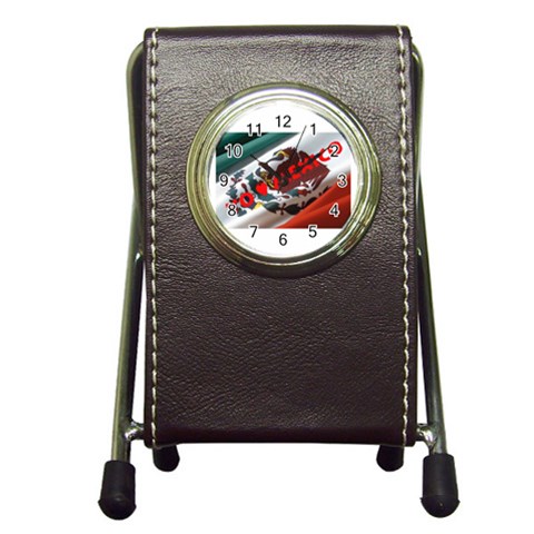 Mexico Pen Holder Desk Clock from ArtsNow.com Front