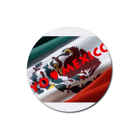 Mexico Rubber Round Coaster (4 pack) from ArtsNow.com Front