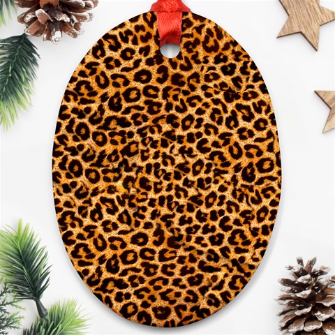 Leopard Ornament (Oval) from ArtsNow.com Front