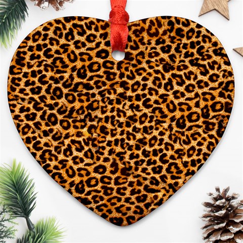 Leopard Ornament (Heart) from ArtsNow.com Front
