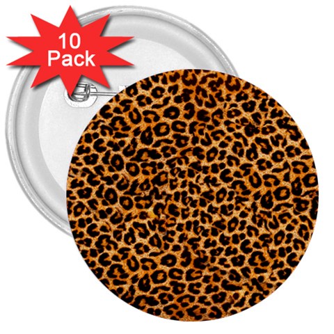 Leopard 3  Button (10 pack) from ArtsNow.com Front