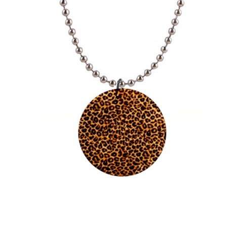 Leopard 1  Button Necklace from ArtsNow.com Front