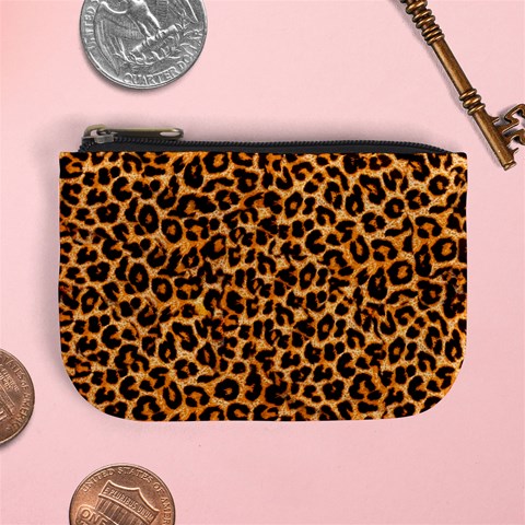 Leopard Mini Coin Purse from ArtsNow.com Front