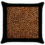 Leopard Throw Pillow Case (Black)