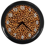 Leopard Wall Clock (Black)