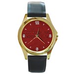Personalize this Custom Round Gold Metal Watch