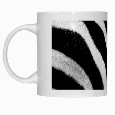 Zebra White Mug from ArtsNow.com Left