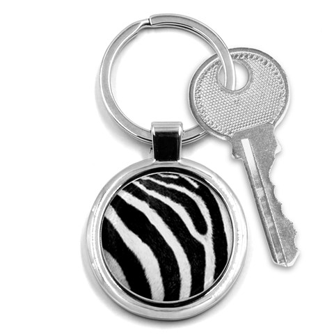 Zebra Key Chain (Round) from ArtsNow.com Front