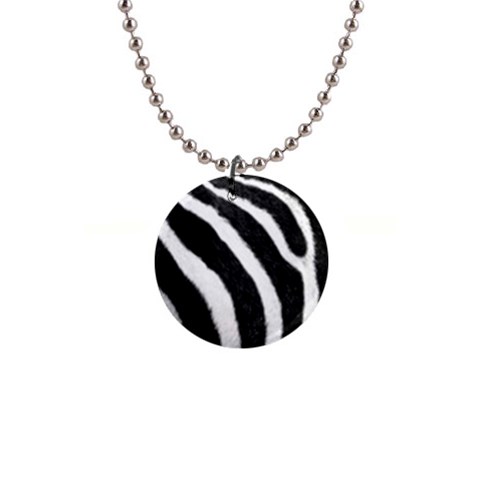 Zebra 1  Button Necklace from ArtsNow.com Front