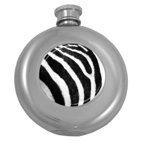 Zebra Hip Flask (5 oz) from ArtsNow.com Front