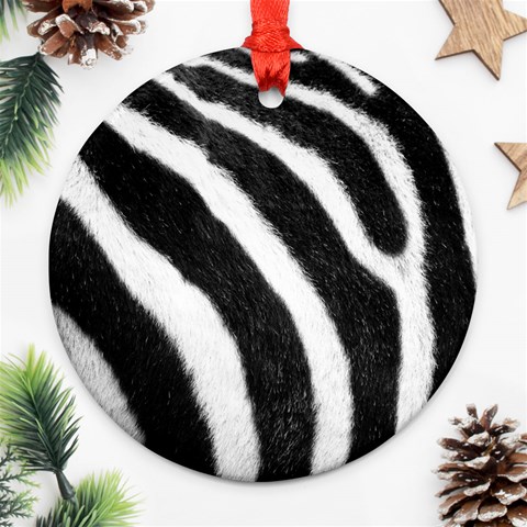 Zebra Round Ornament (Two Sides) from ArtsNow.com Front
