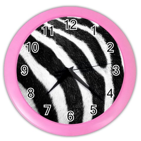 Zebra Color Wall Clock from ArtsNow.com Front