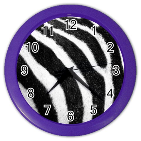 Zebra Color Wall Clock from ArtsNow.com Front