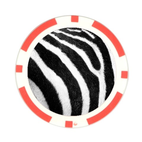 Zebra Poker Chip Card Guard from ArtsNow.com Front