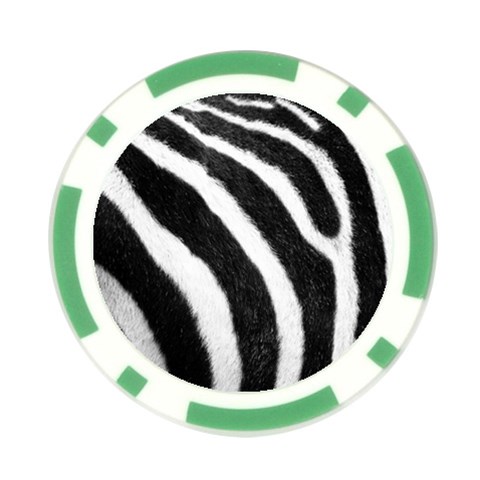 Zebra Poker Chip Card Guard from ArtsNow.com Front