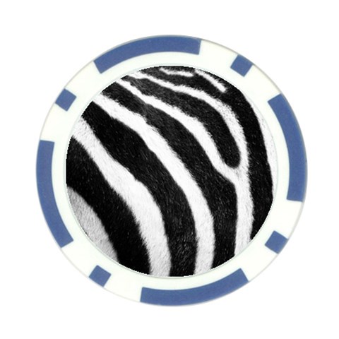 Zebra Poker Chip Card Guard from ArtsNow.com Front
