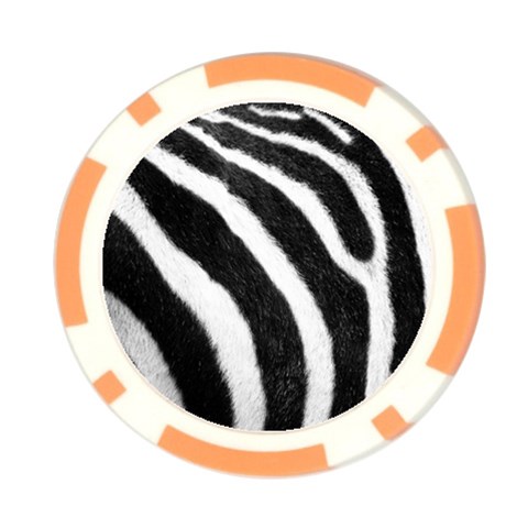 Zebra Poker Chip Card Guard from ArtsNow.com Front