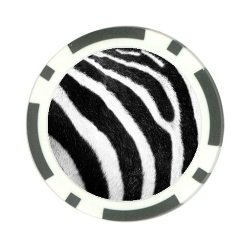 Zebra Poker Chip Card Guard (10 pack) from ArtsNow.com Front